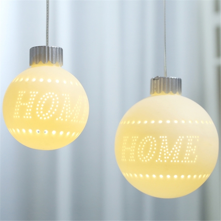 CERAMIC ORNAMENT HOME WITH LED LIGHT